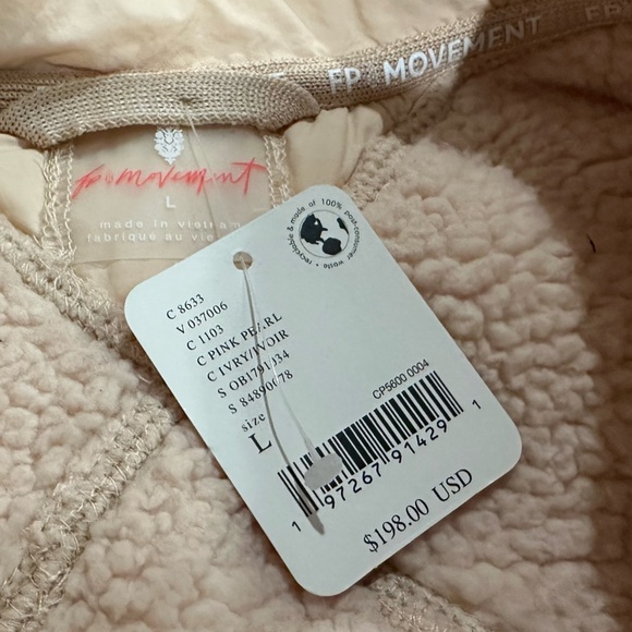 🆕 FREE PEOPLE Viewpoint Midi Fleece in Pink Pearl - Picture 14 of 14